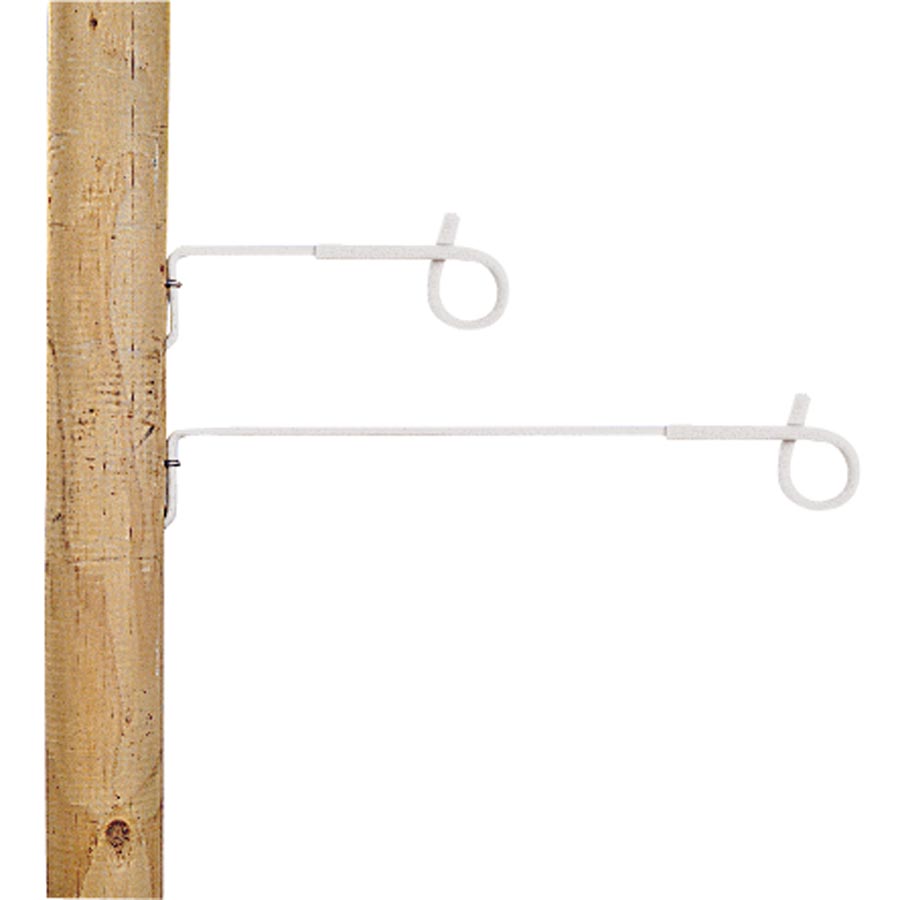 Afstandisolator krulstaart hout 17.5cm wit (10)