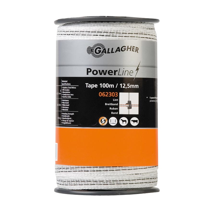 PowerLine lint 12.5mm wit 100m 