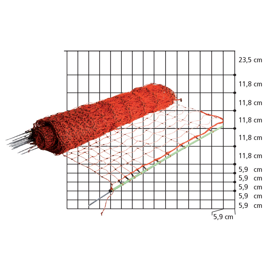 EuroNetz Kippennet. Oranje 112/1-15/G-50m