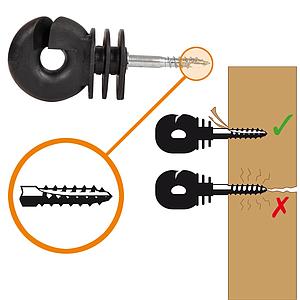 Schroef-ringisolator BS hout klein (25)